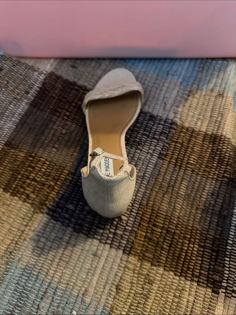Steve Madden Neutral Braided Espadrille Wedge Sandal
